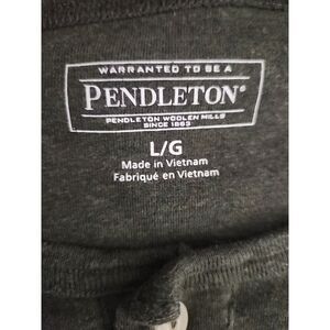 Pendleton Olive Green Pullover Button Long Sleeve Shirt Mens Large